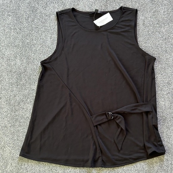 Banana Republic Tops - Banana Republic Tank Top Womens Large Black Side Tie Sleeveless Jersey Relaxed